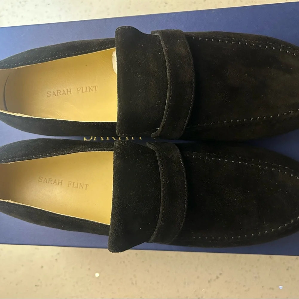 Sarah Flint Alysia Black Suede Women's Sneakers - Picture 1 of 4